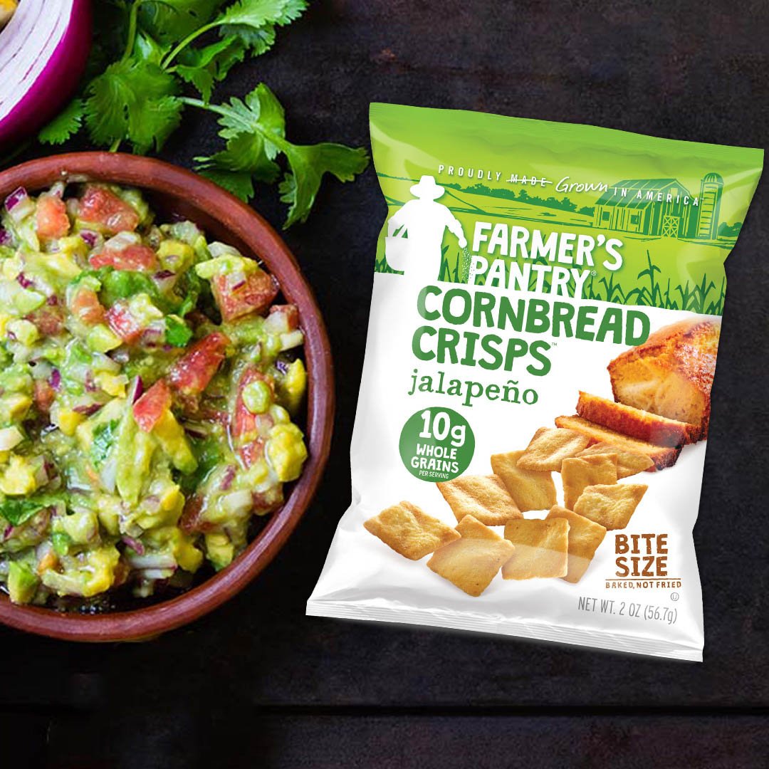 Farmer's Pantry Bulk Pack Cornbread Crisps, Jalapeno, 2 Ounce (Pack of 24)