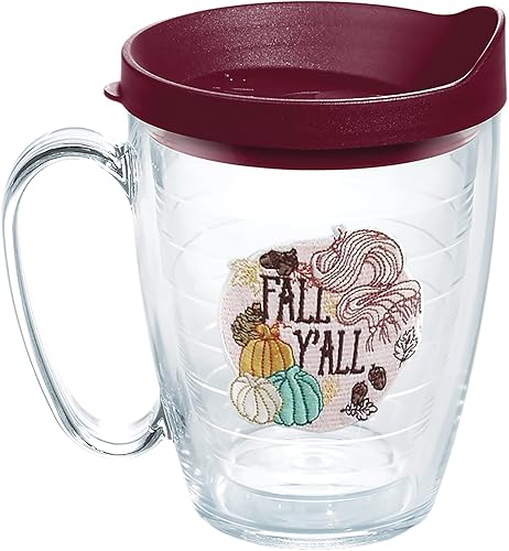 Tervis Vaso aislado de doble pared Fall Y'all de Acción de Gracias, hecho en Estados Unidos, mantiene las bebidas frías y calientes, 16 onzas, taza,