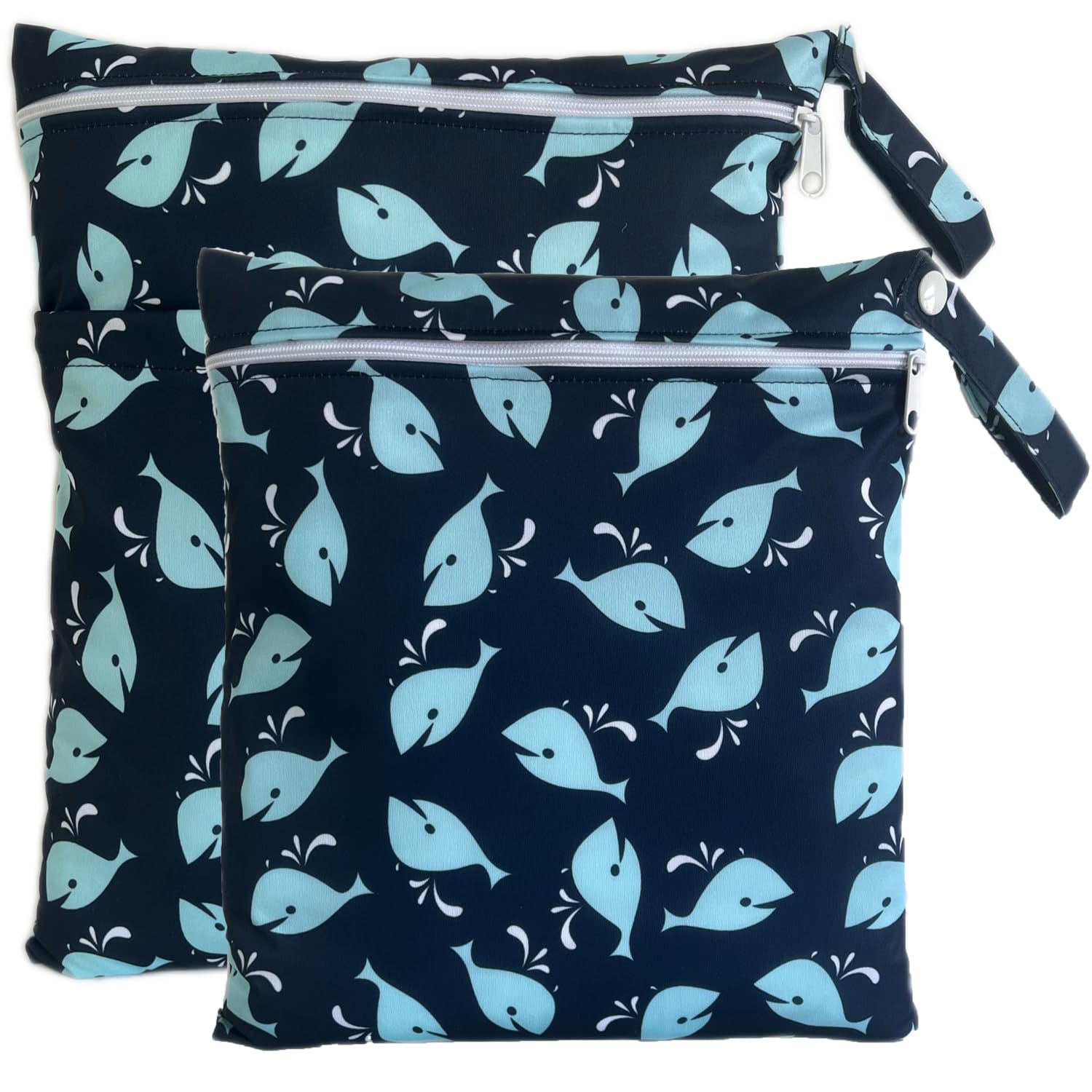 TRASUN Wetbag Kindergarten Nasstasche Windel Taschen Schwimmsachen Nassbeutel Nasse und Trocken Wickeltasche 2er Wasserdicht Waschbar Nassbeutel Organiser für Kleinkind