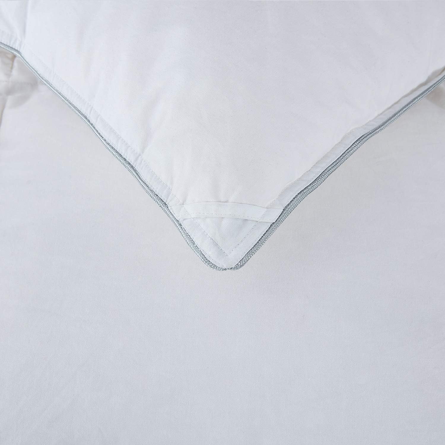 HOMBYS Luxurious All Season Comforter Queen Size Duvet Insert, 42 oz Fill Weight Hypo-allergenic, 100% Cotton Shell Down Proof with 8 Corner Tabs, Ultra Soft Skin Friendly