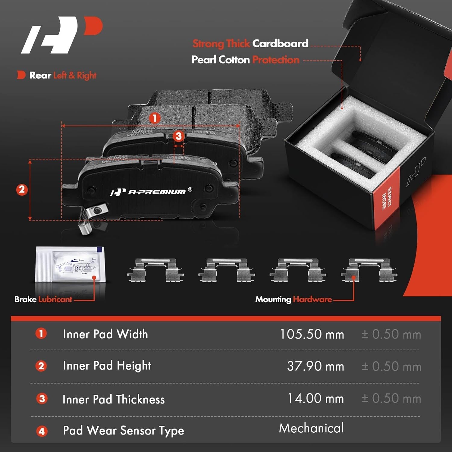 A-Premium Front and Rear Vented Disc Brake Rotors + Ceramic Pads Kit Compatible with Select Nissan Model - Quest 2004-2009/2011-2017, 12-PC Set