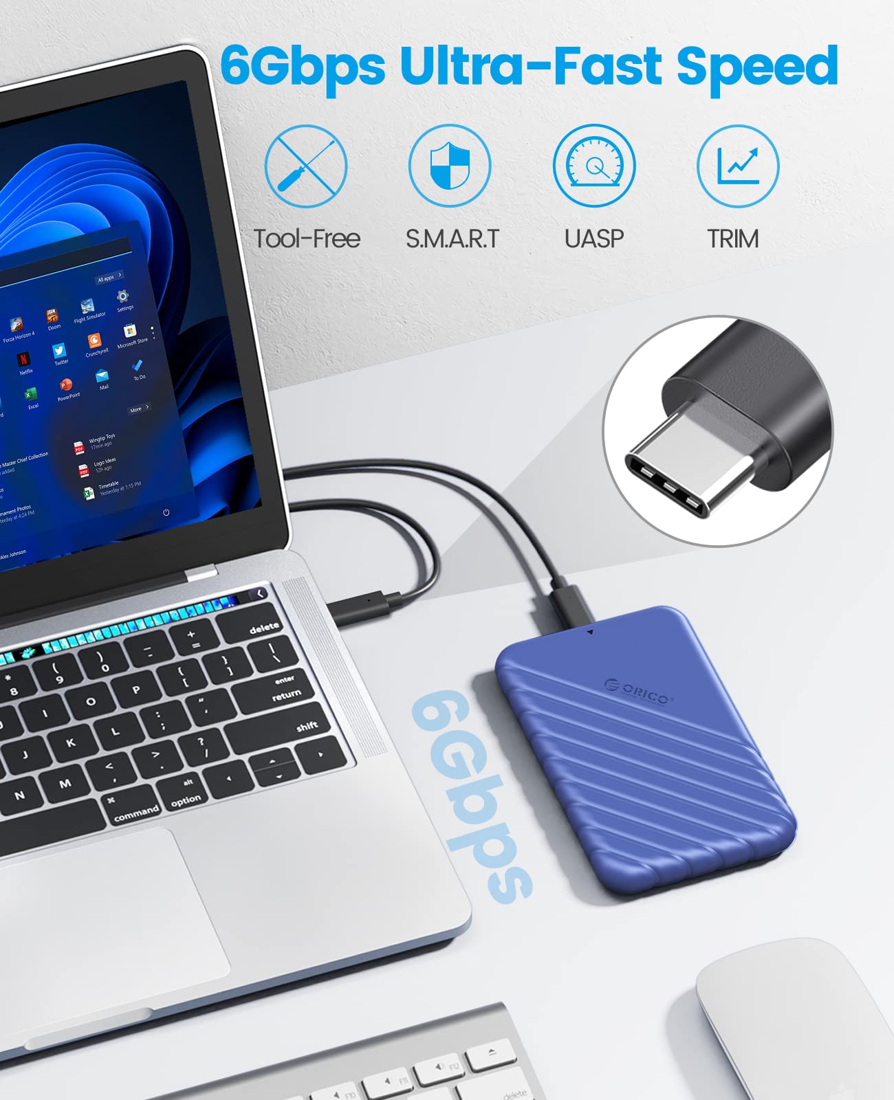 ORICO 2.5インチ HDD ケース USB C 3.2 Gen 1 2521C3-US ORICO HDD⁄SSDケース 2.5⁄3.5 6558US3 : ORICO 3.5インチ
