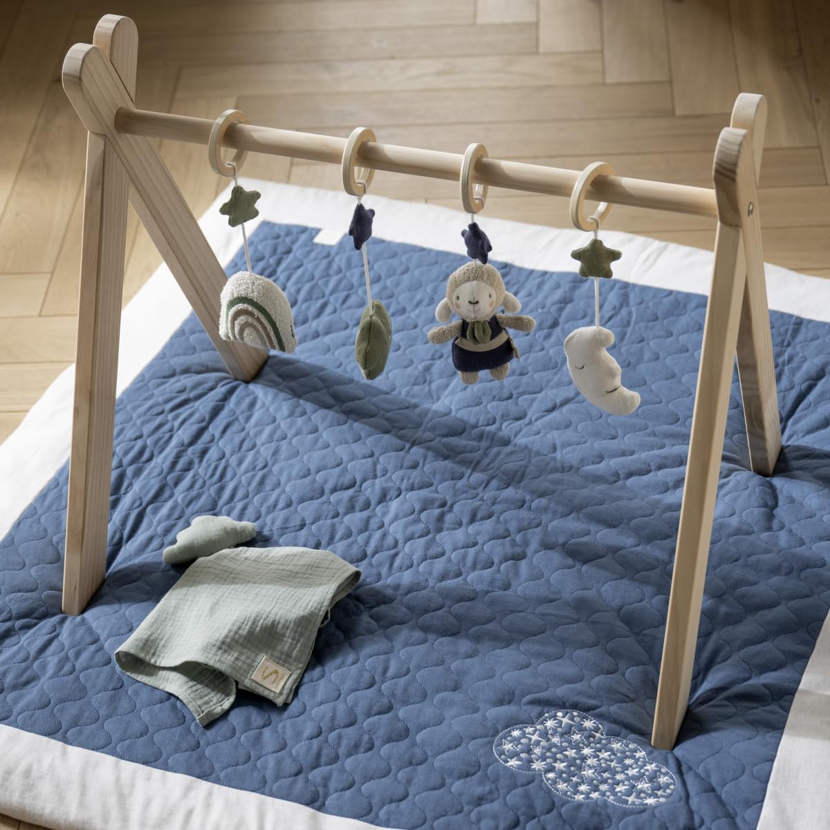 Arche d'éveil bois avec 4 jouets