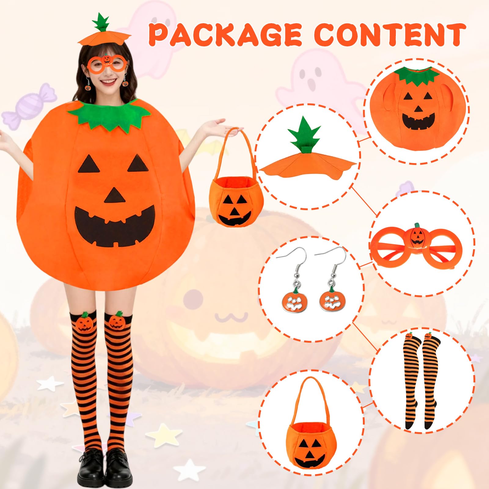 Meriviva Halloween Pumpkin Costume Adults - Image 3