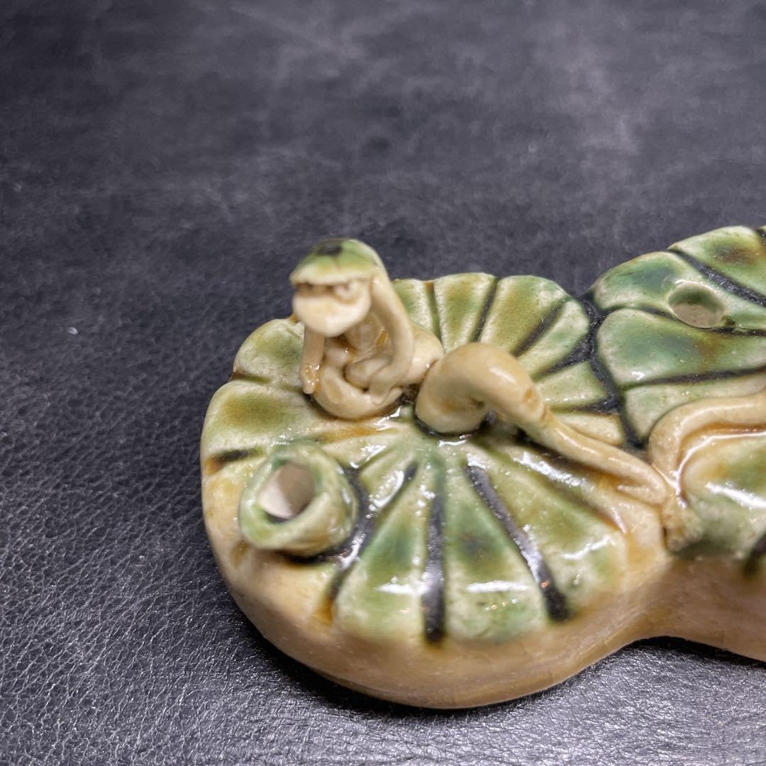 ◇瀬戸 織部焼 かっぱ 河童の置物 Amazon.co.jp: 織部焼 カッパ