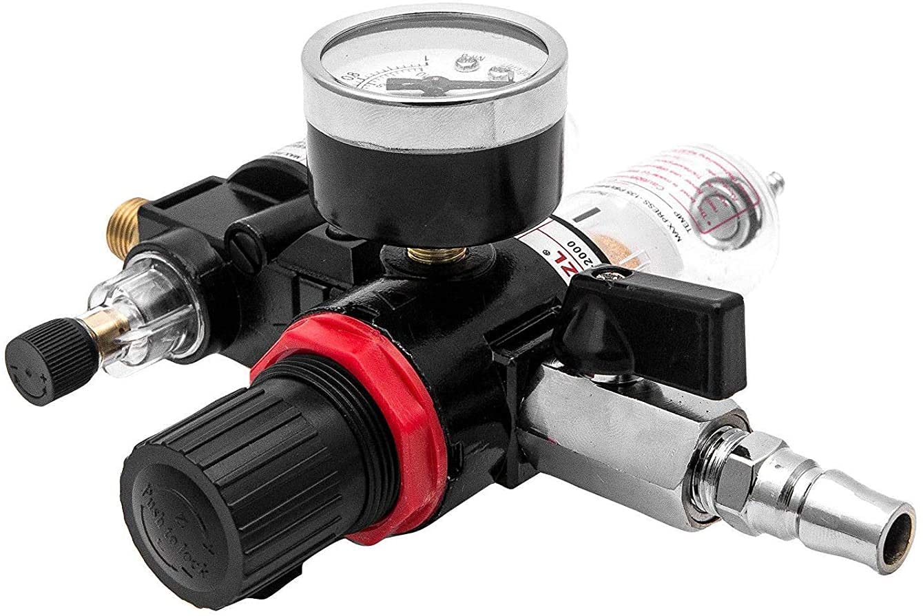 Baceyong AFC2000 0.64cm Filtro de aire Regulador de presión de aire Filtro de aceite/Separador de agua Compresor Spray Componentes neumáticos