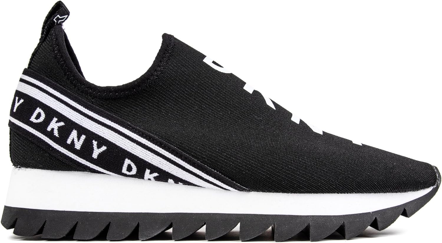 DKNY Women's Abbi Knit Slip on Sneaker with Logo