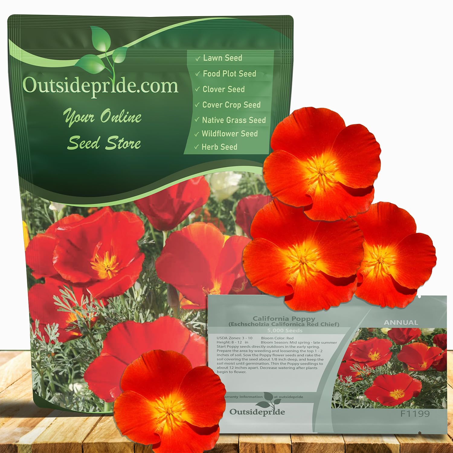 Outsidepride Red Chief California Poppy
