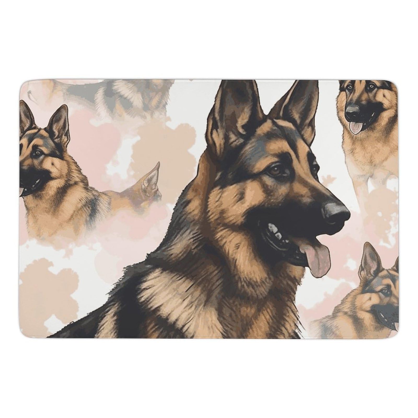 Tapis de bain Berger Allemand élégant pour une salle de jeux ou de bain cosy