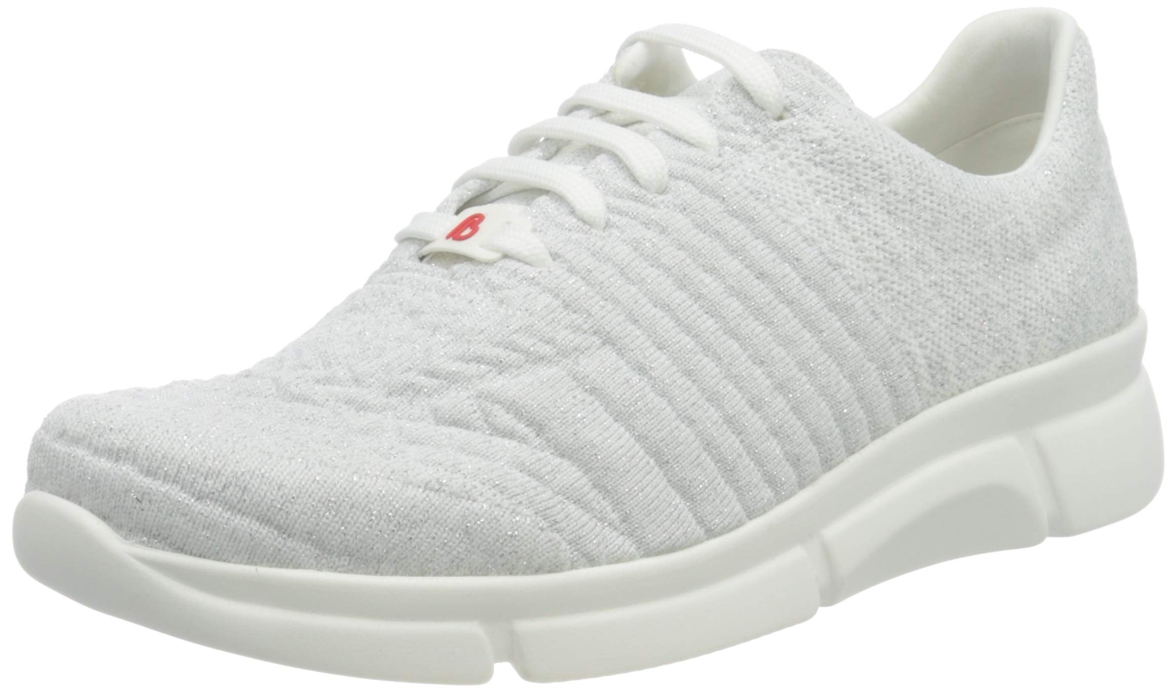 Berkemann 5115 Women’s Low-Top Sneakers, White (Weiß/Silber/Lurex 104), 6.5 UK