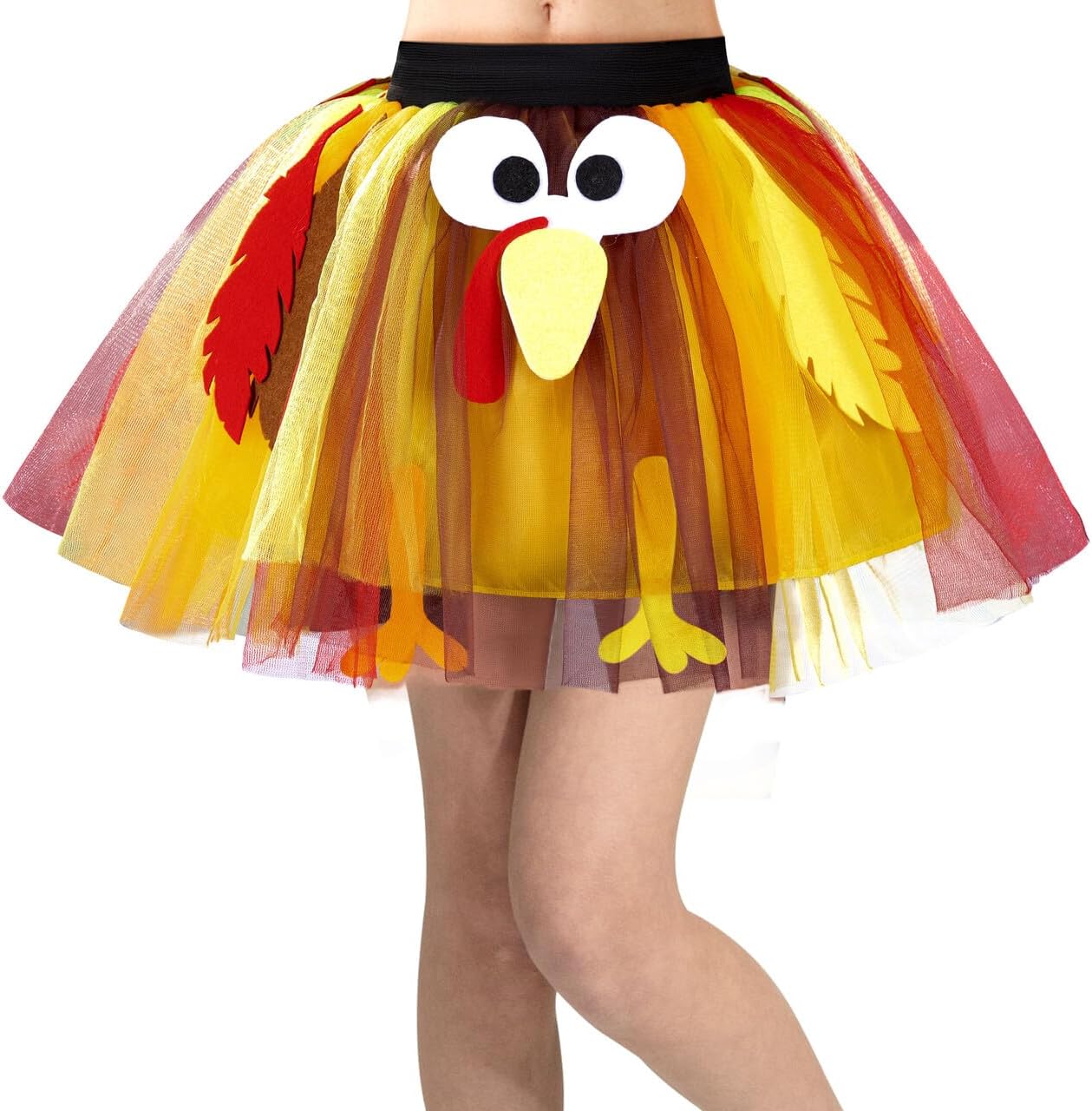 JOYIN Giggling Getup Women's Thanksgiving Turkey Tutu Skirt & Socks Set, Thanksgiving Outfit Turkey Sock for Women, Holiday Tutus, Dress Up Party, Girls Cosplay Party Accessories, Trot Costumes