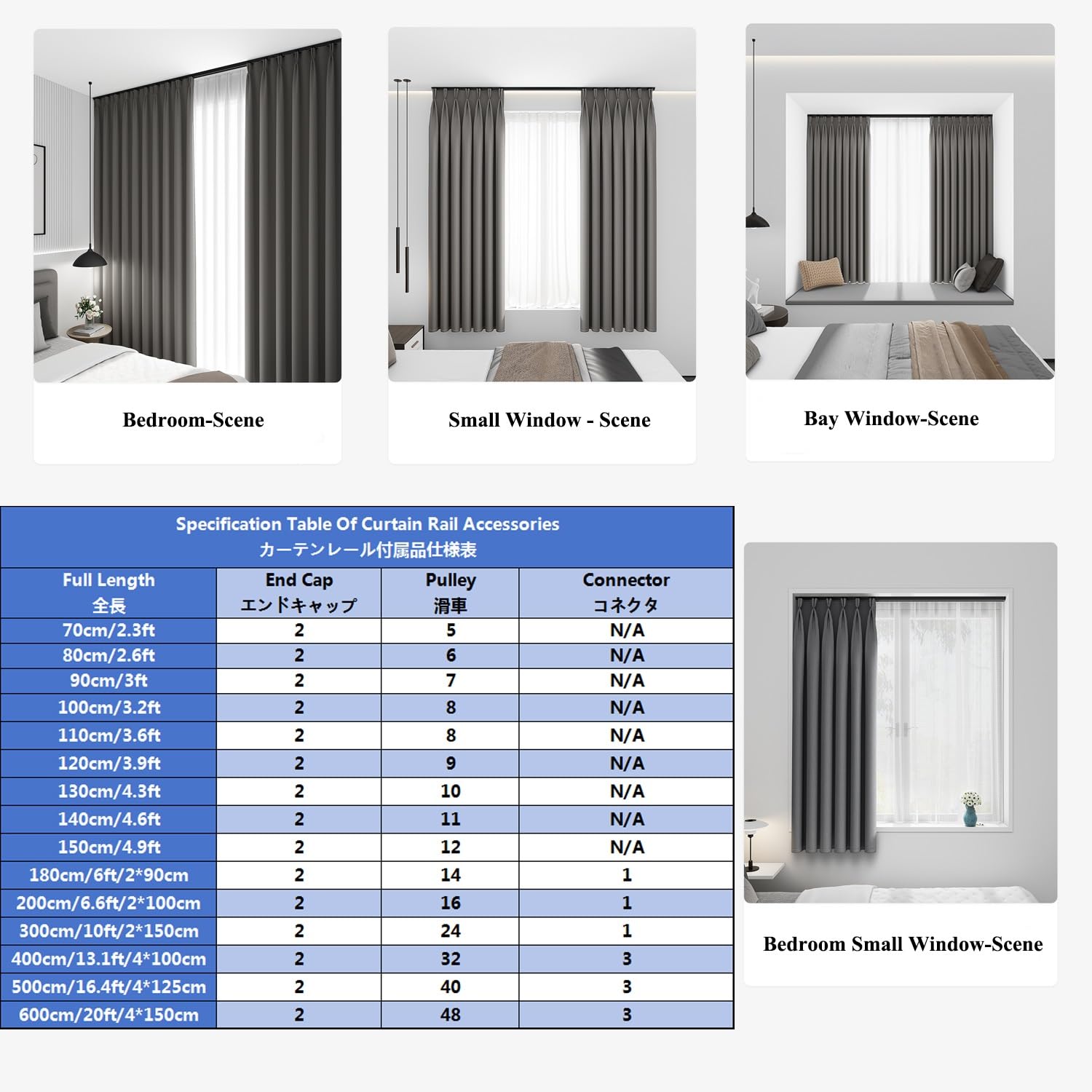Niewidoczna ultracienka szyna do zasłon - aluminiowy karnisz do zasłon prostych i zatokowych - 70 cm do 600 cm (czarny 200 cm) - idealne rozwiązanie karnisza do sypialni