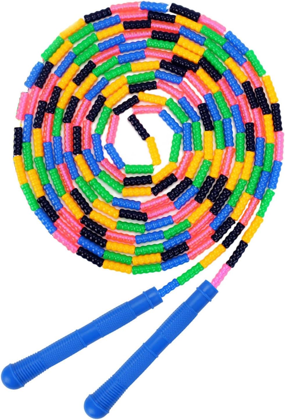 Beaded Jump Rope 1 Pack/2 Pack, ACEONE Segmented Skipping Rope for Kids Adults, Adjustable Tangle-Free Toddler Jumping Rope for Fitness Exercise Training