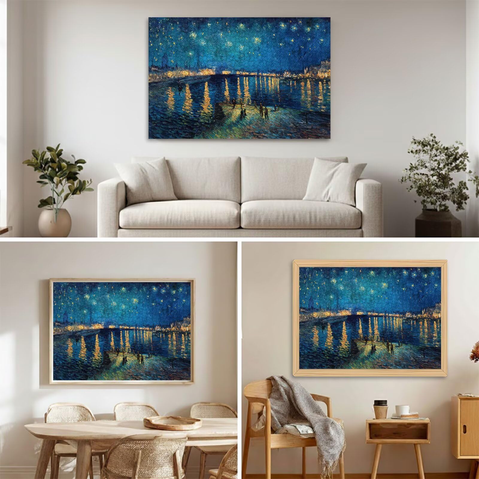 Puzzle 2000 elementów - Gwiaździste niebo i nocny widok - Trwałe drewniane puzzle z literami na plecach - 75 x 105 cm - Kreatywne hobby bez kurzu - Artykuł kolekcjonerski i ponad 14 lat P3#150