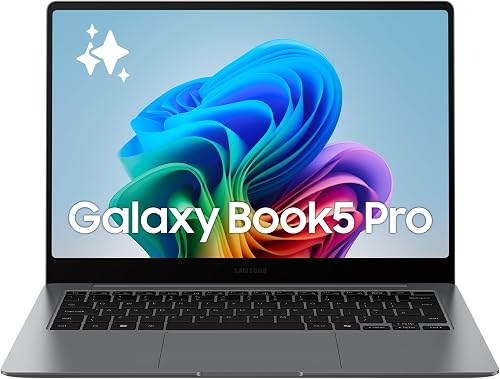 Samsung Galaxy Book5 Pro 14", Copilot+ PC, Ordinateur Portable avec IA, Processeur Intel Core Ultra 7, Mémoire 16 Go RAM, Stockage 512 Go, Clavier AZERTY FR, Anthracite - 1