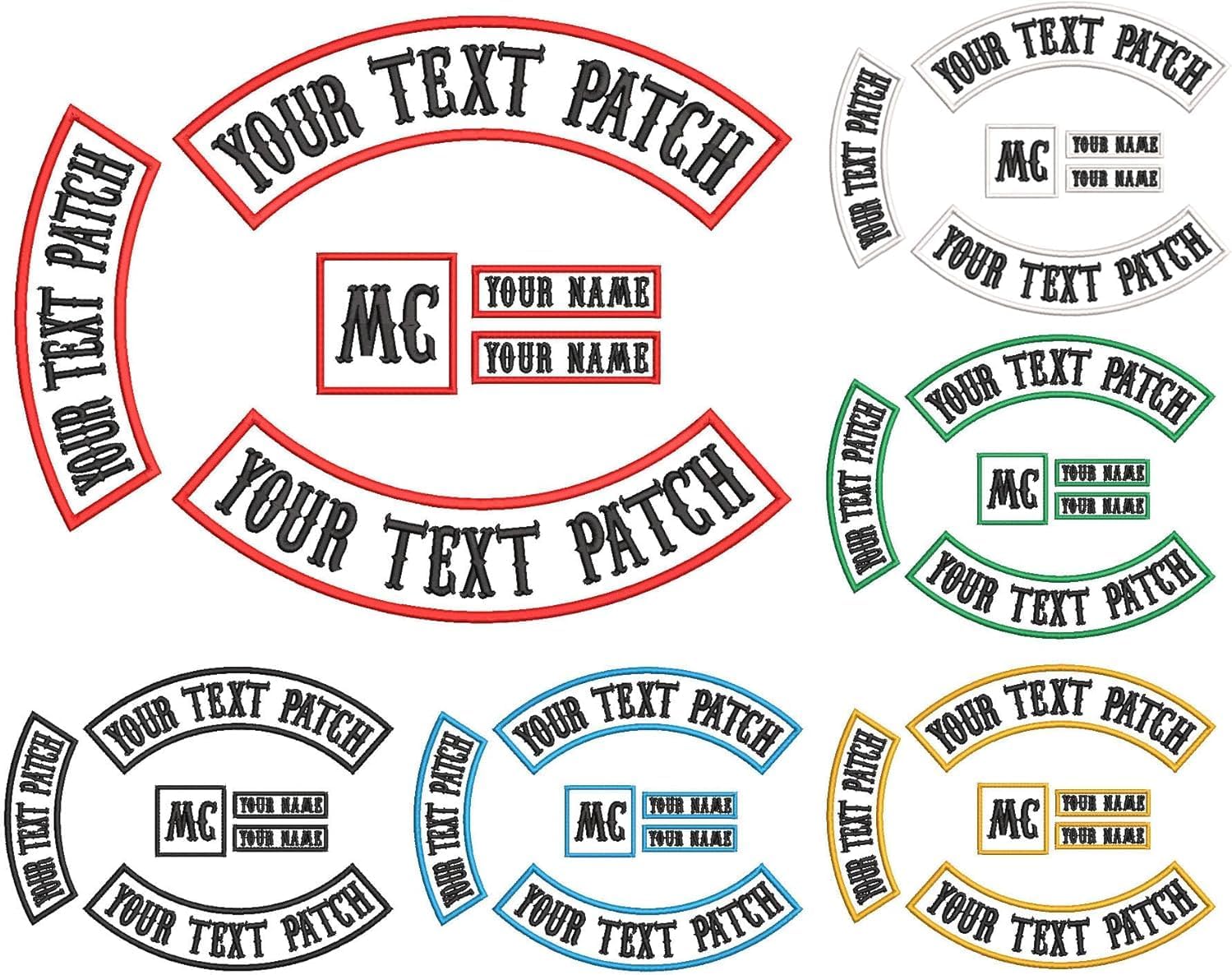 Custom Motorcycle Back Large Size Embroidered Logo. Motorcycle Patches Multicolor, Custom Jacket Patches for Work Shirts, and Clothes(Any Color)