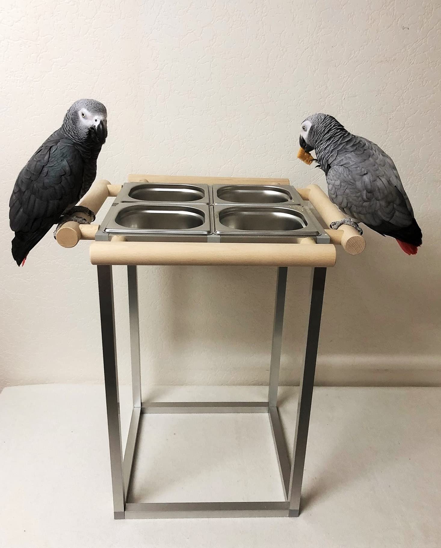 Generisch Papageien BADEWANNE Papageien Vögel Sittiche Edelstahl FREISTEHEND XXL Vogel Vogelbadehaus Vogelbadewanne Badehaus Vögel