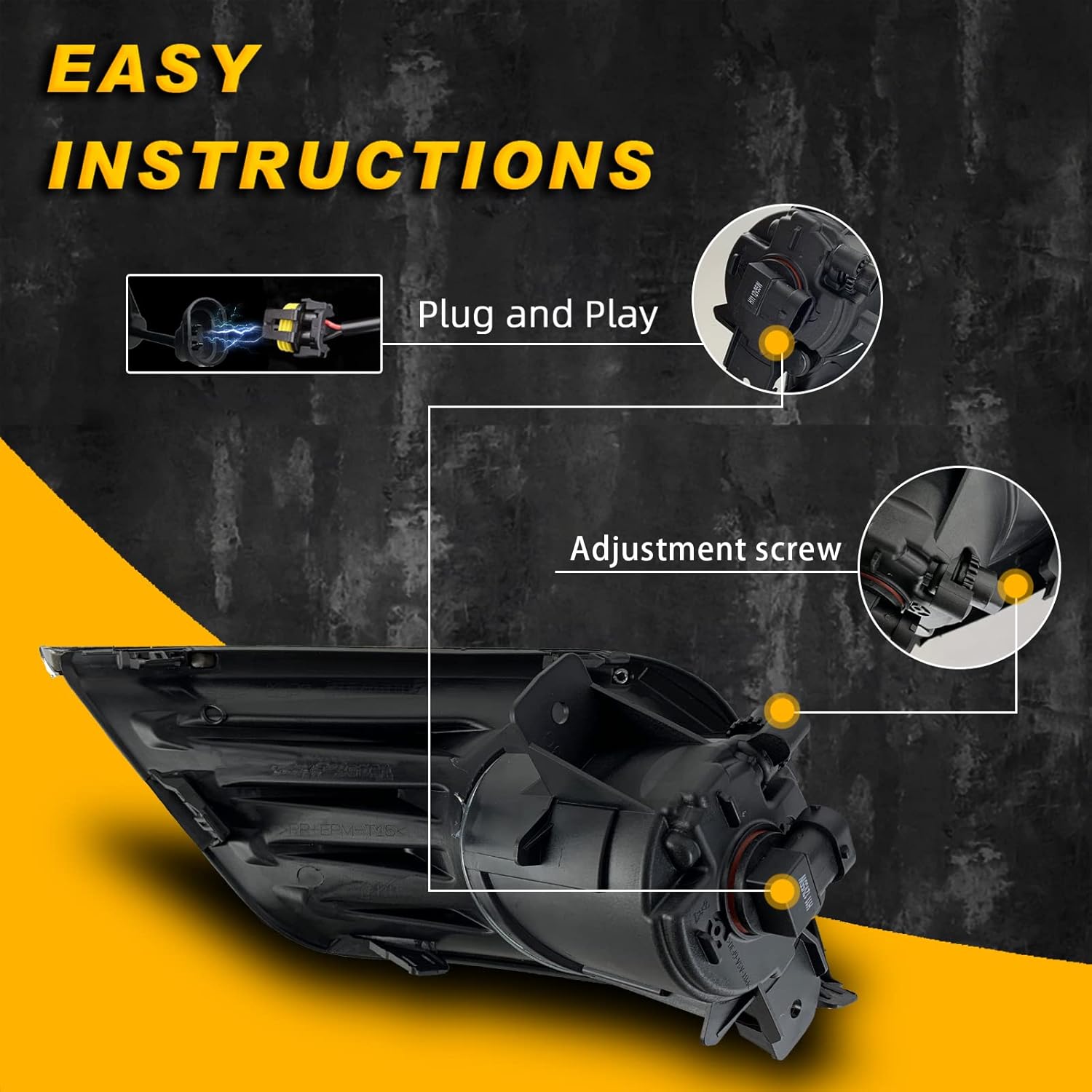 Fog Lights Compatible with 2016 2017 2018 Nissan Altima Bumper Driving Fog Lamps with Switch and Wiring Harness and Bezels