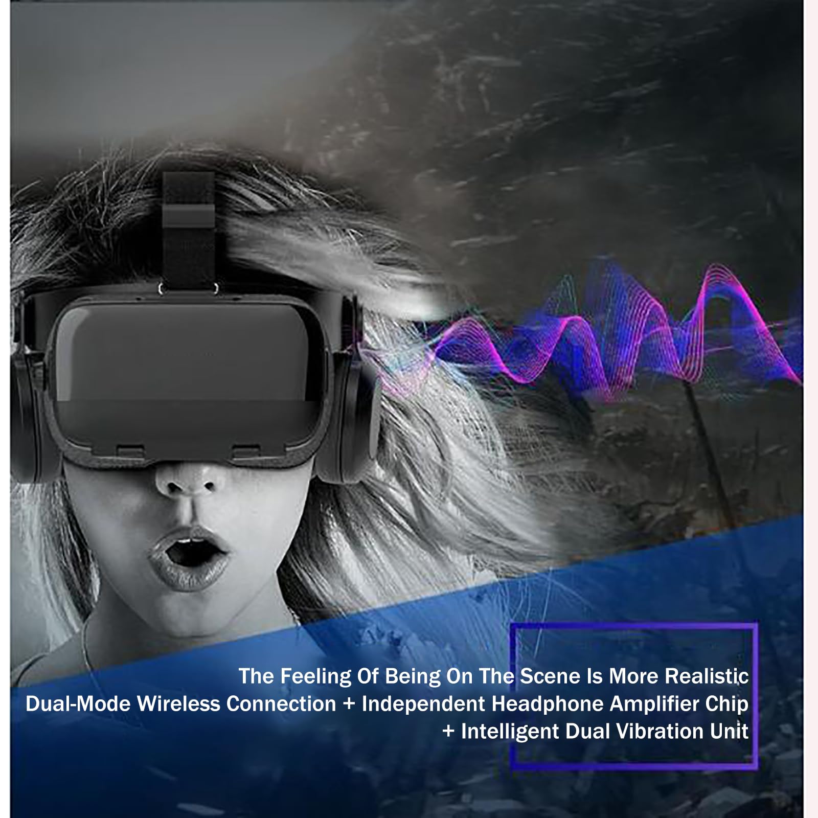 Occhiali VR (Distanza Interpupillare Regolabile), Visore per Realtà Virtuale, Telefono Compatibile da 4,5-6,3 Pollici, FOV120°+Facile da Indossare, per Film, TV E Videogiochi,Black