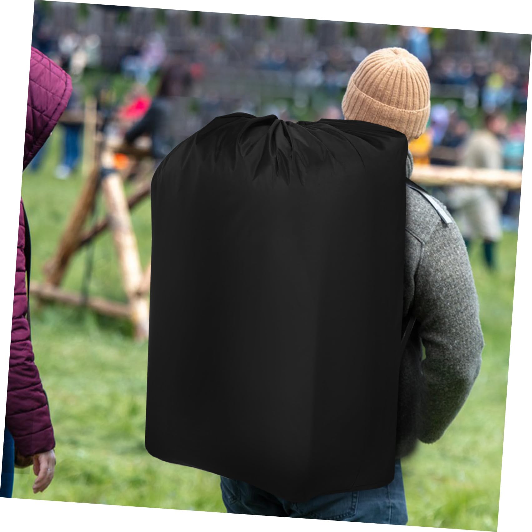 Mikinona Borsa per Passeggino da Viaggio Aereo in Nylon Nero Coulisse | Doppie Spallacci, Cuciture Rinforzate, Compatibile Molti Modelli, per Tratte e Controllo al Gate