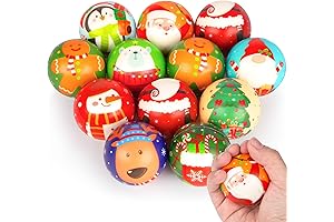 POPLAY 12PCS Christmas Snowball Stress Balls