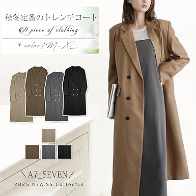 Amazon | [A7 SEVEN] トレンチコート レディース きれいめ 定番