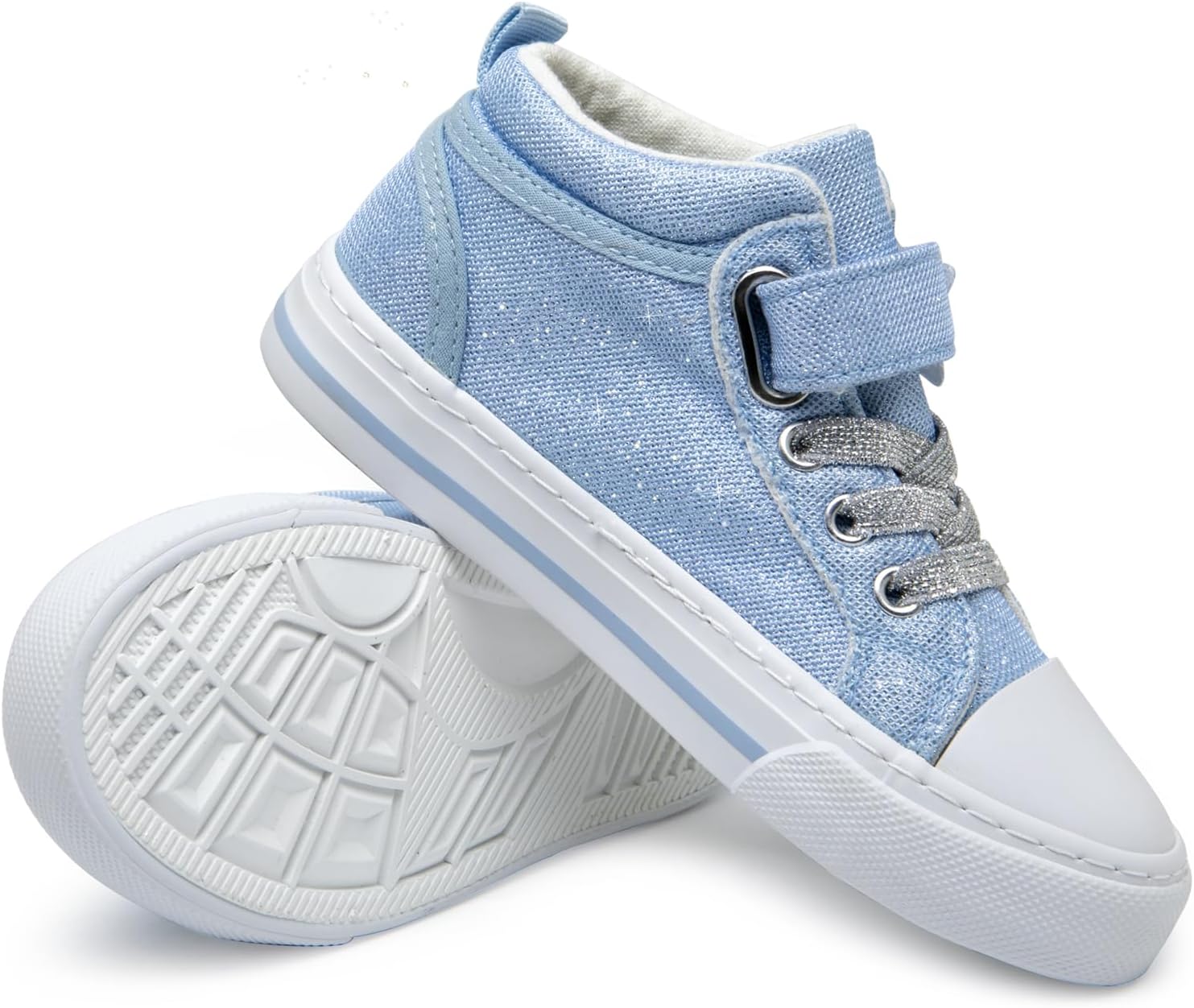 HugRain Toddler Girls Kids Sparkle Fashion Outdoor Walking Sneakers - Image 6