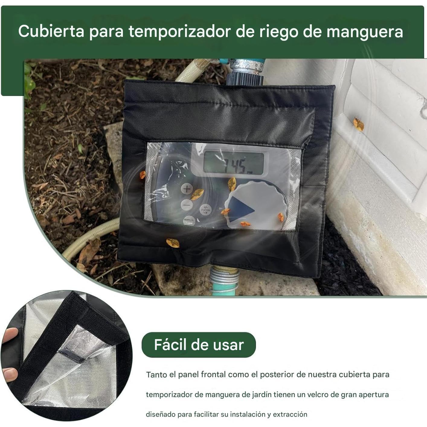 Cubierta para Temporizador De Riego | Funda Resistente A La Intemperie - Cubierta Transparente con Ventana Frontal Anti-UV,para Exterior Jardín Patio Parque Riego Aspersores