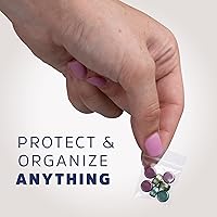 Vista 6 de GPI - Paquete de 100 bolsas de plástico transparente con cremallera de 1 x 1 pulgada de grosor, bolsas de plástico transparente con cierre