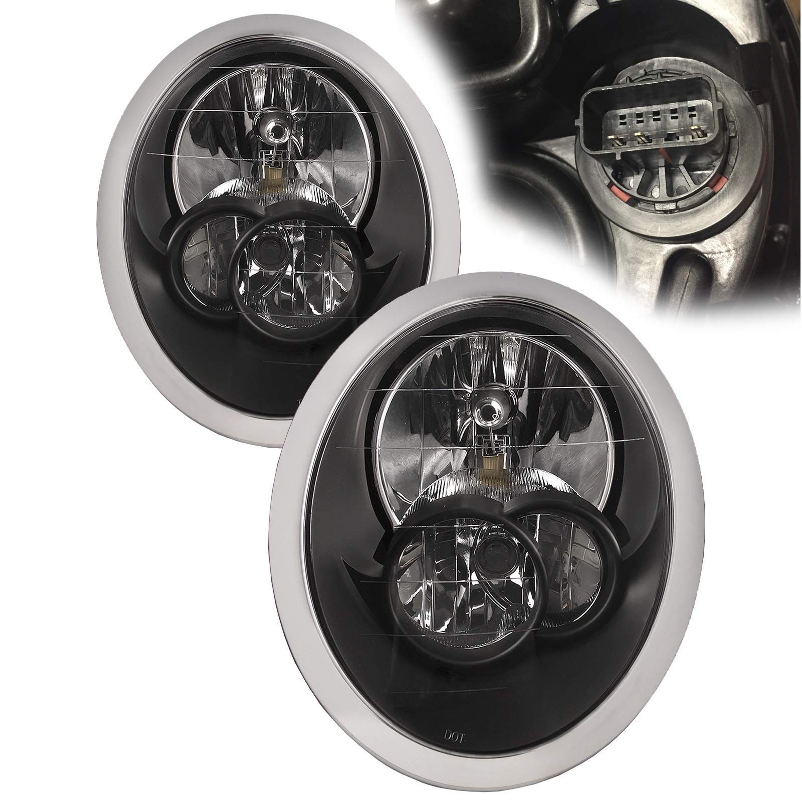 Buy PERDE Compatible with Mini Cooper Headlights Assembly Halogen