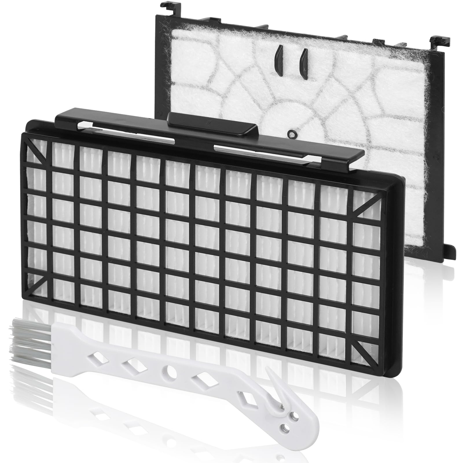 1x filtr HEPA + 1x filtr ochronny silnika do odkurzacza Siemens Q5.0 extreme SilencePower VSQ5X1230, części zamienne w zestawie z szczotką do sprzątania dla odkurzaczy podłogowych Siemens – VZ154HFB