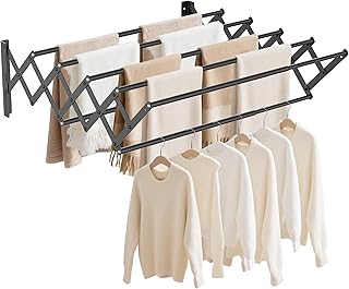 OUUTMEE Wall Mounted Clothes Drying Rack