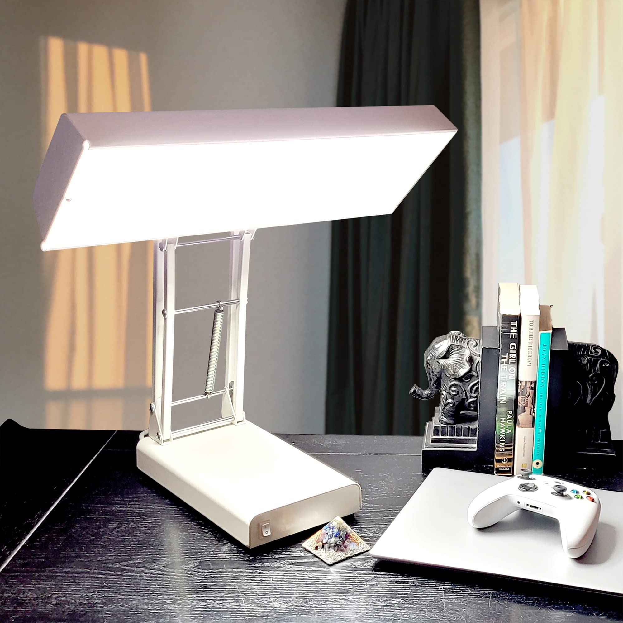 Northern Light Technologies 10,000 Lux Light Therapy LED Desk Lamp,Off-White
