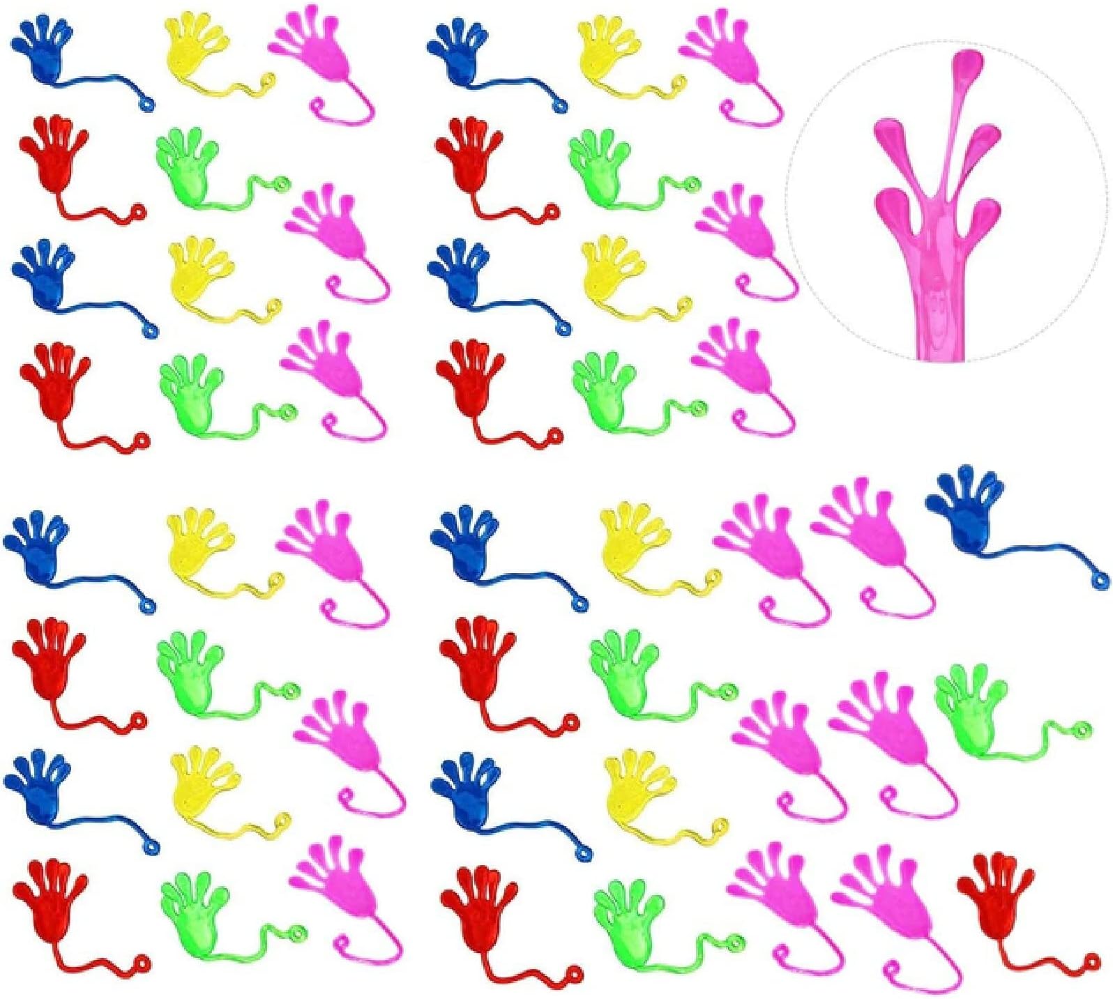 BVCXZ 50 X Color Sticky Hand Toys Elastic Climbing Palm Sticky Children'S Party Favors Children'S Birthday Party Bag Stuffing Boys And Girls Birthday Gifts