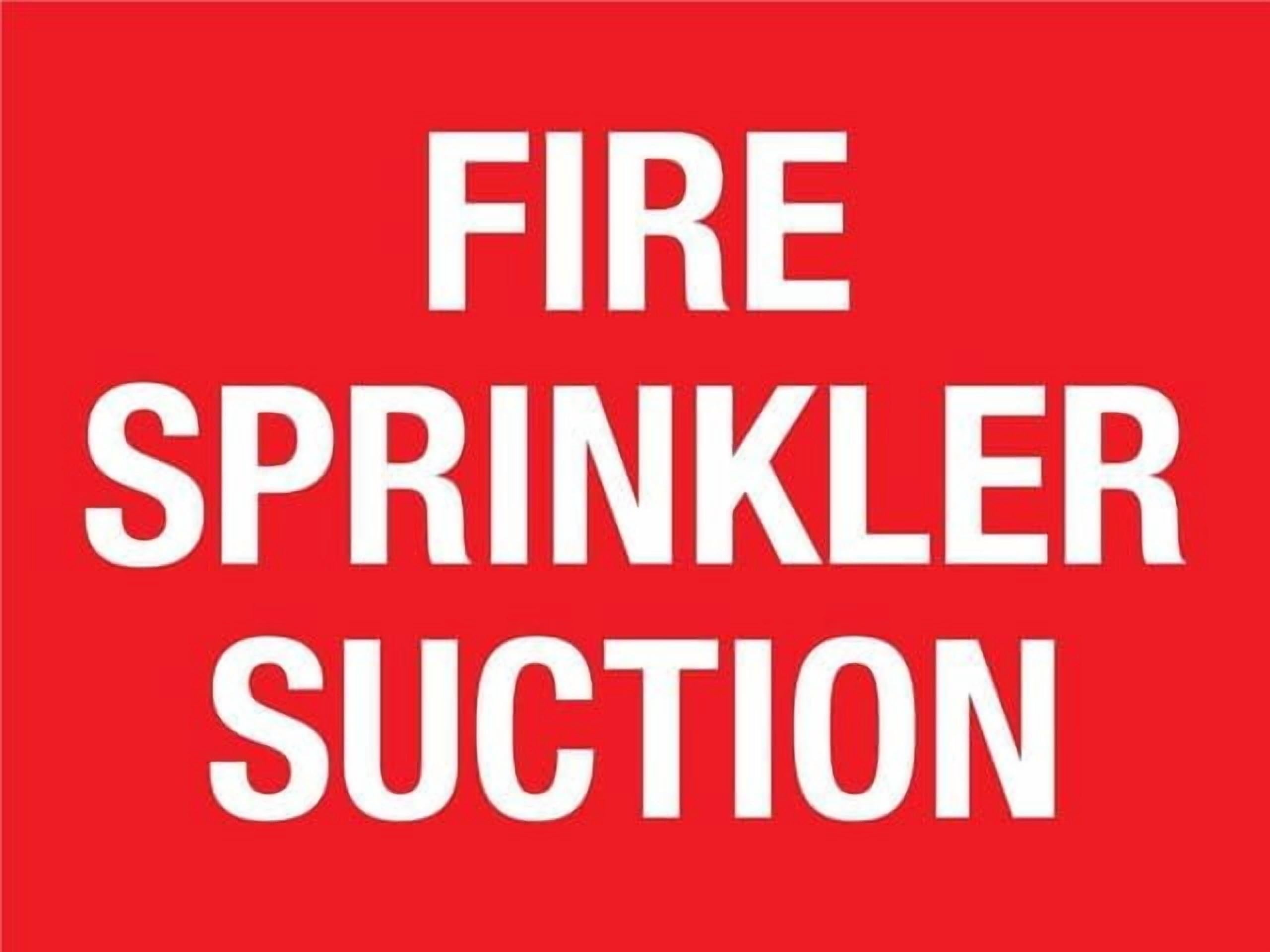 (2-Pack) Metal Tin Sign Fire Sprinkler Suction Sign Safety Restriction Alert Attention Caution Warning Notice 8"X12" Sign Plate