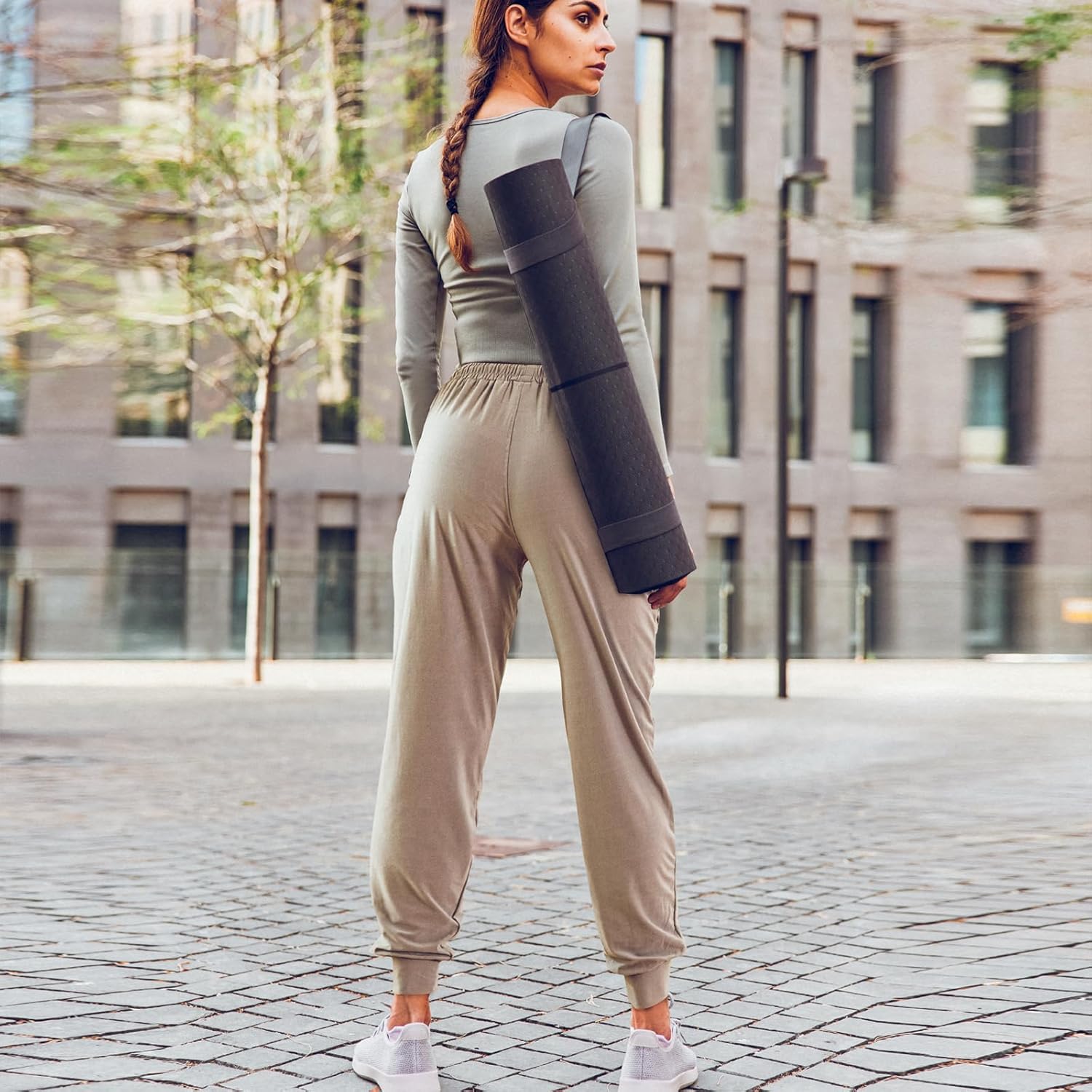 TRIUNION 2 Pack Womens Jogger Pants with Pockets Soft Tapered Joggers Sweatpants for Women Drawstring Lounge Pants - Image 2