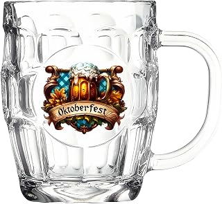 Dimple Beer Mug – Oktoberfest Rustic Tavern Beer Stein