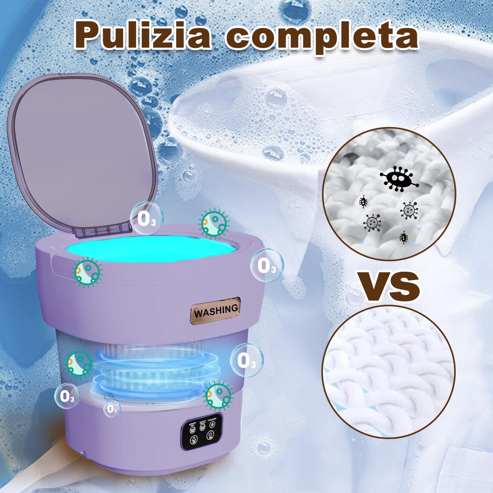 6,5L Mini machine à laver portable, Mini lave linge portable pour les