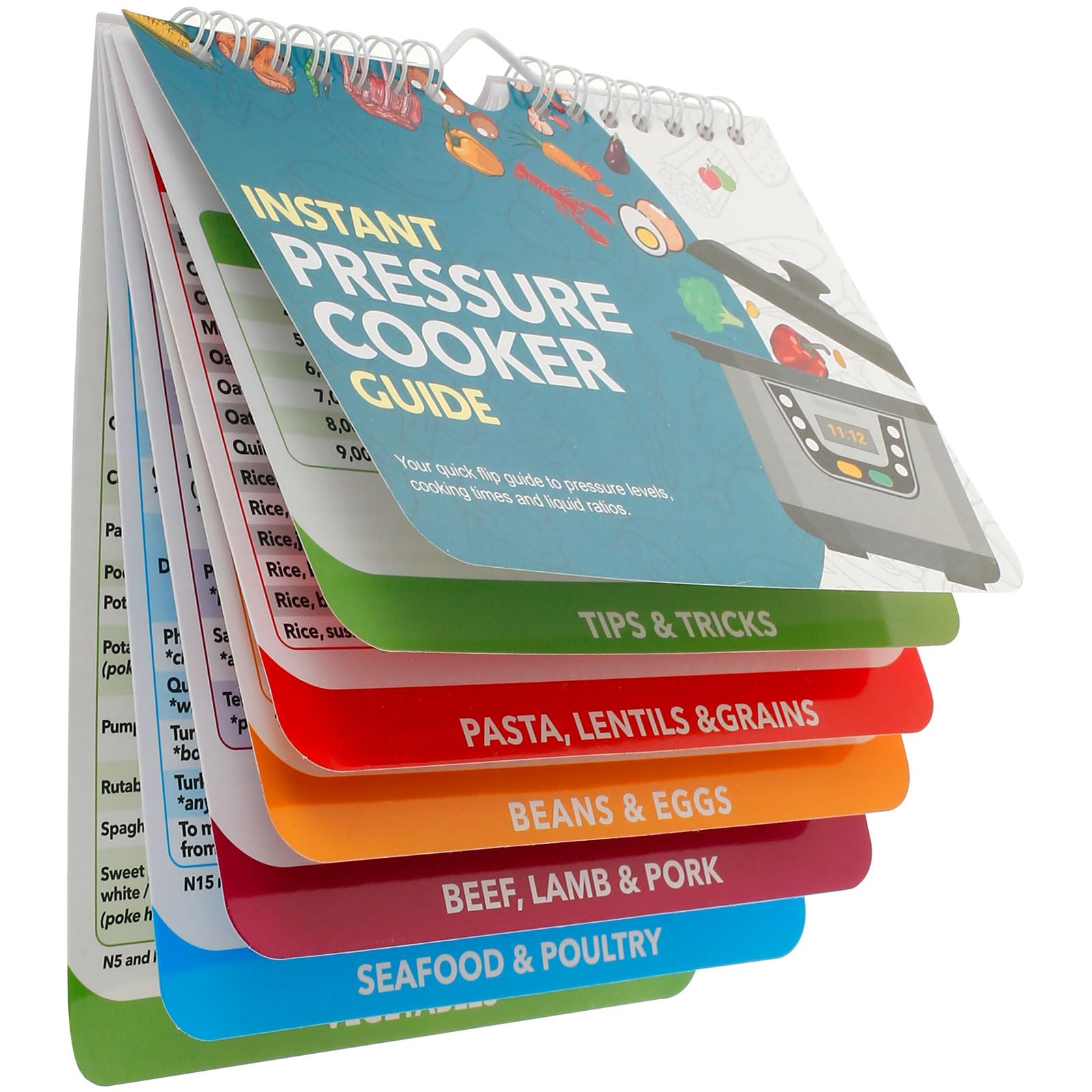 Instant Pressure Cooker Guide Magnets Cooking Guide Booklet Airfryer Recipes Cookbook Magnetic Recipe Book Instant Air Fryer Accessories Oven Cooking Pot Temp Times Chart, Pressure Cooker Recipes
