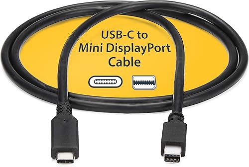 StarTech .com 1M  3.3FT USB-C a Mini DisplayPort Cable - 4K 60Hz - Negro - USB 3.1 Tipo C a Adaptador de MDP (CDP2MDPMM1MB)