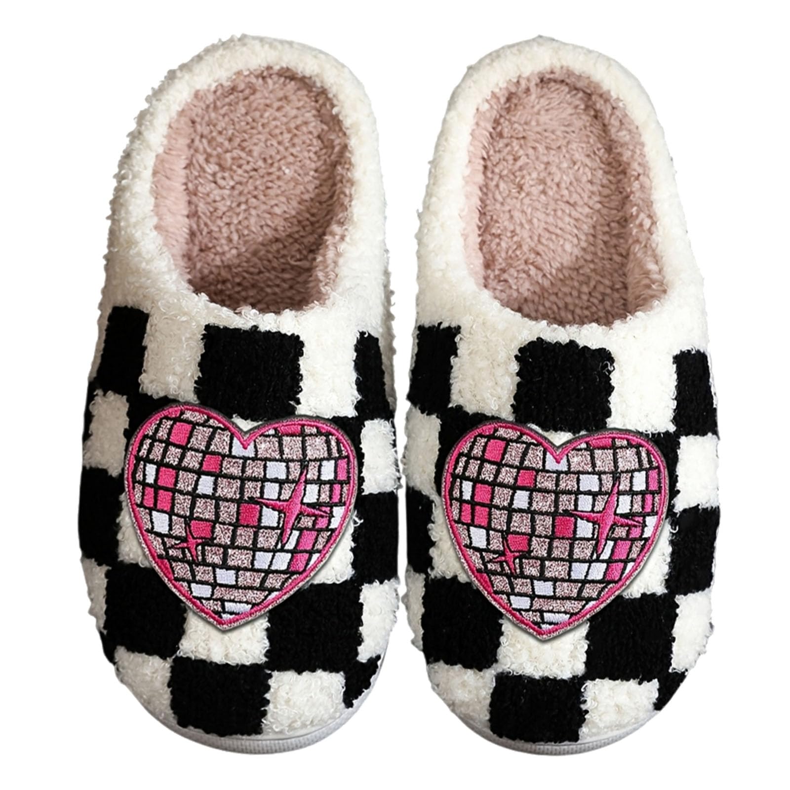 LNERIP Slippers Winter Womens Mens Fluffy Plush Slippers Animals Cute Cartoon House Slippers Cuddly Warm Shoes Indoor Outdoor Girls Women