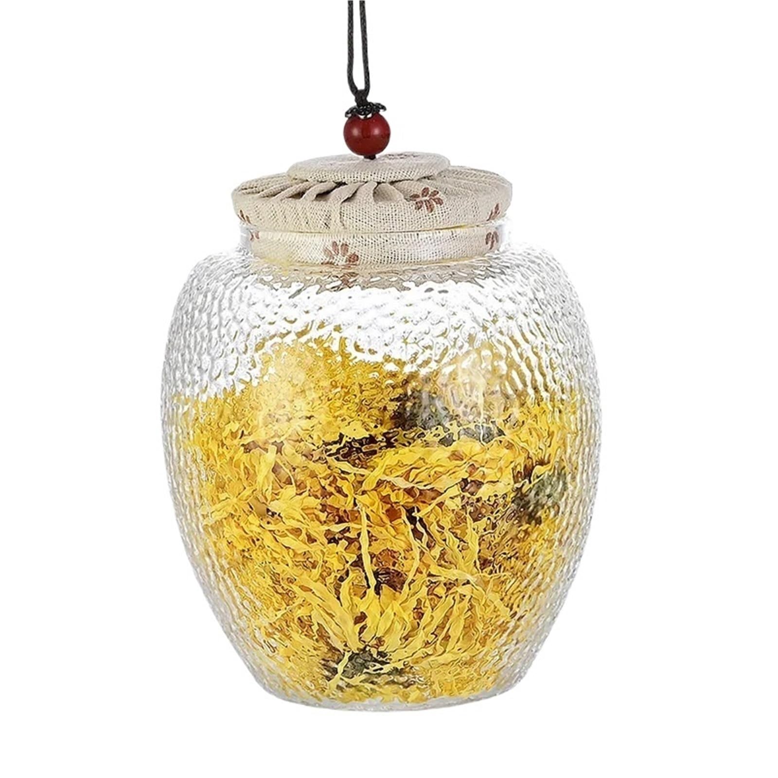 LSNNMU Cloth Cover Grain Canister Kitchen Food Sealed Storage Container Empty Jar For Loose Tea Coffee Bean Dried Fruit For Preserving(Beige)