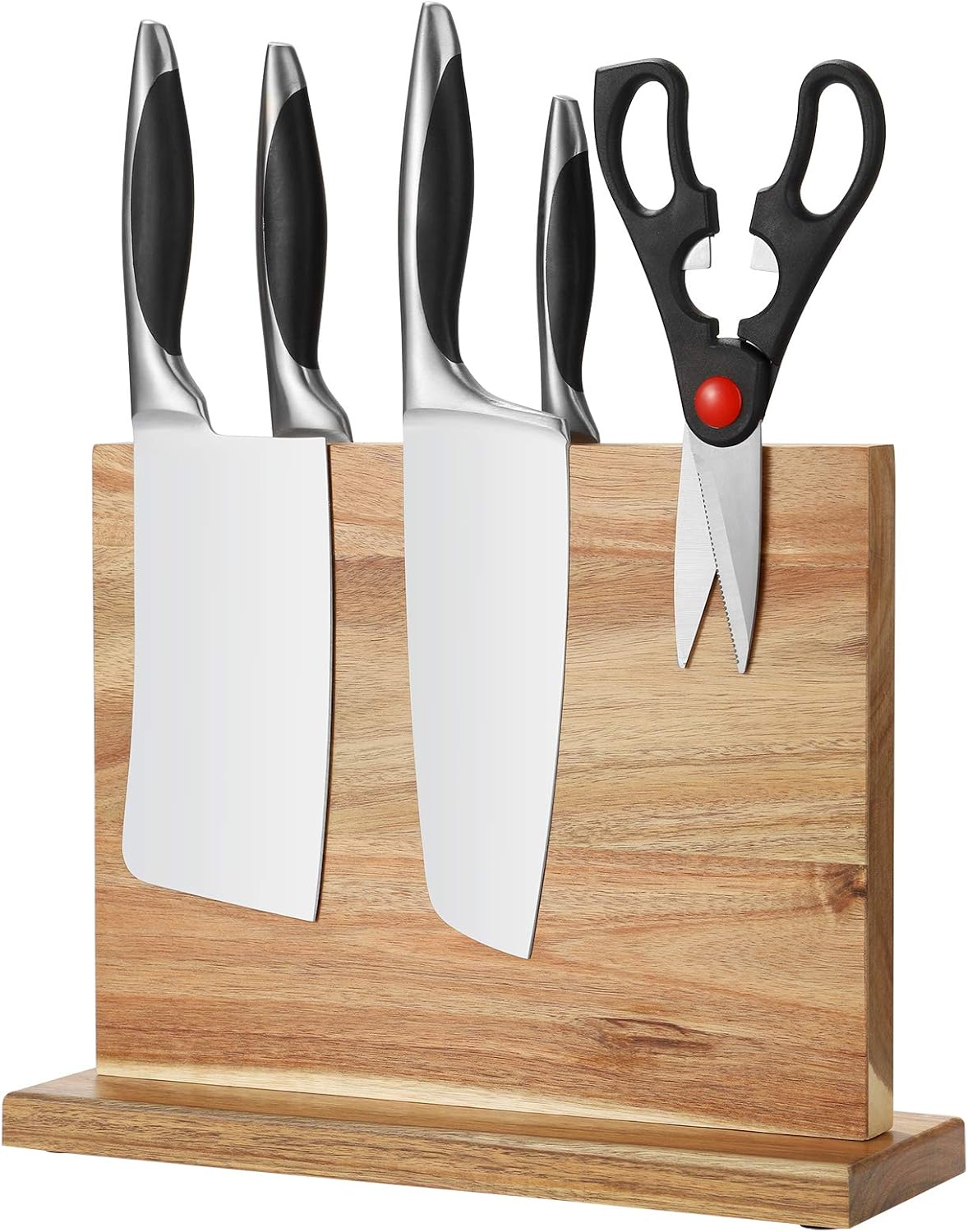 Knife Block Wood Knives Storage Holder Double Side