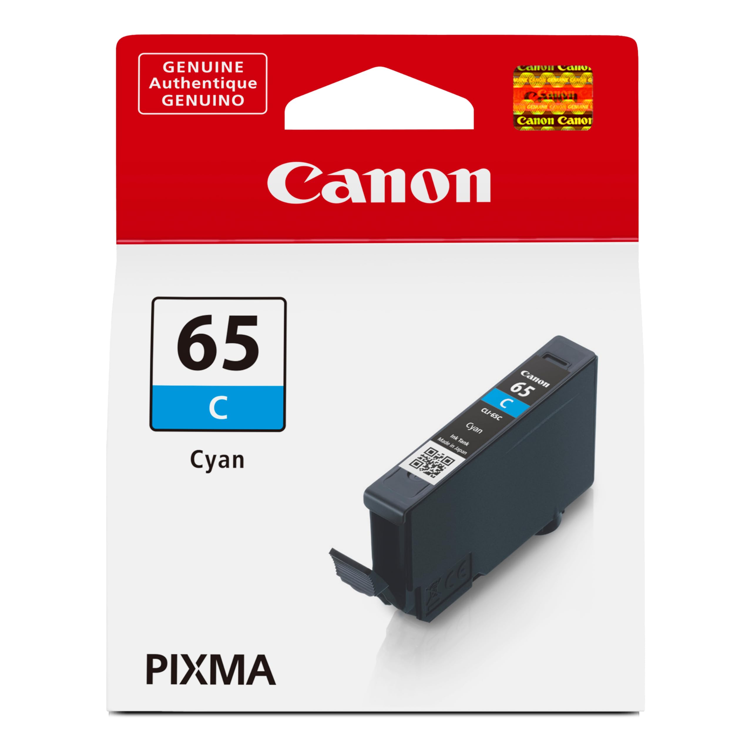 Canon CLI-65 Genuine Cyan Ink Tank, Compatible with PIXMA PRO-200, and PIXMA PRO-200S Printers