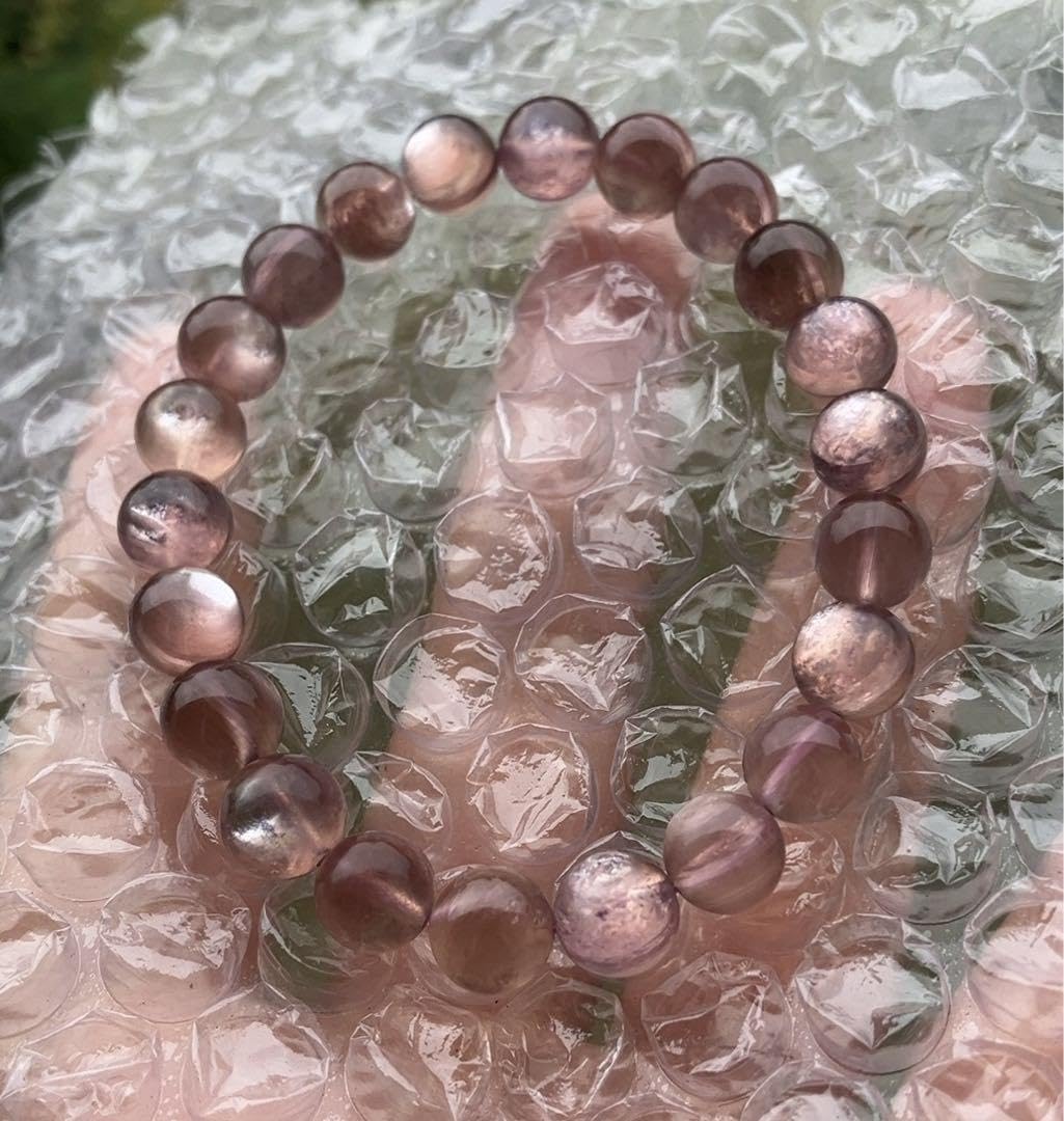 Amazon.co.jp: 天然石 ブレスレット ピンクマイカ 希少 : ファッション 