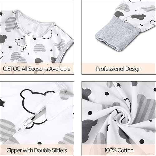 Miniatura 4 de Saco de dormir para niños pequeños, saco de dormir con pies, saco de dormir para caminar, saco de dormir con piernas, 0.5 tog