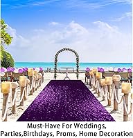 Vista 105 de ShinyBeauty Pasillo de Lentejuelas Negras Brillantes de 2 pies x 15 pies Alfombra Brillante para Bodas, Graduaciones, Fiestas, Alfombra Negra