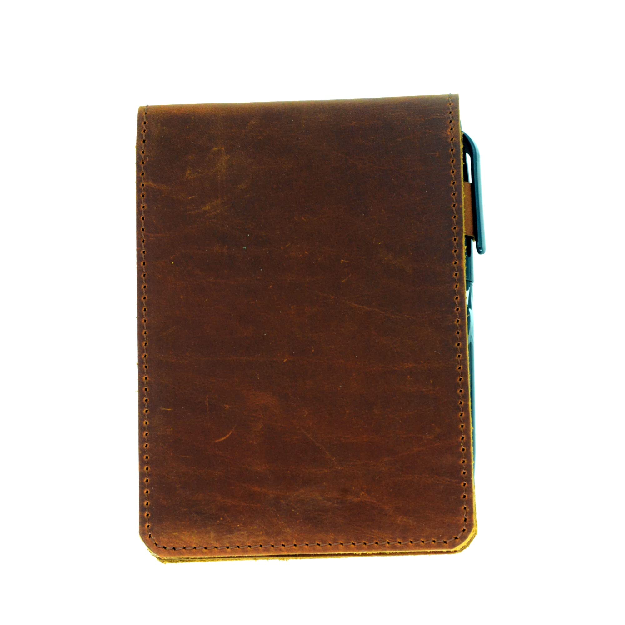 JJNUSA Leather Cover Compatible With Rite in the Rain Spiral Notebooks Distressed Genuine Leather Cover for Memo Notebook Cover 4" x 6", Brown
