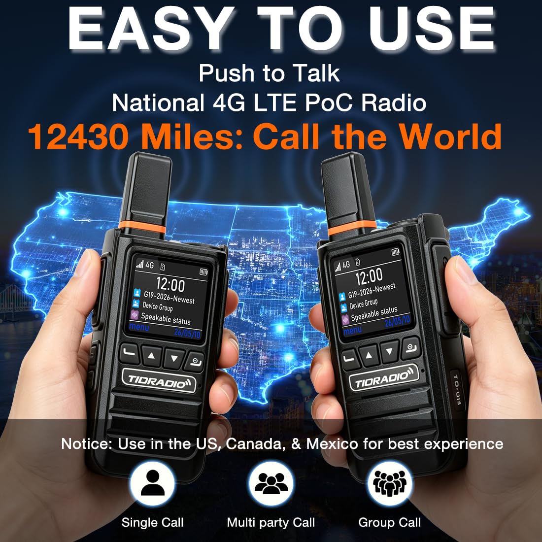 Amazon.com: TD-G19 Rapid Unlimited Range 4G LTE PoC Radios, Walkie