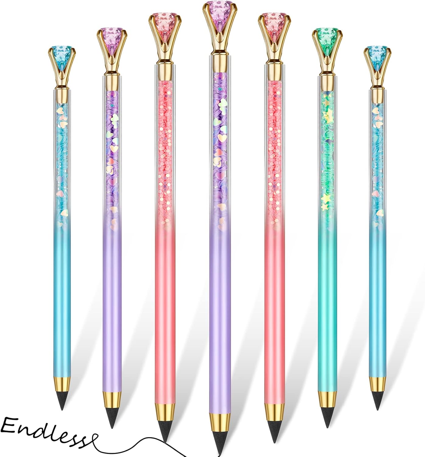 Yahenda 7 Pcs Pencil with Diamond Inkless Pencil